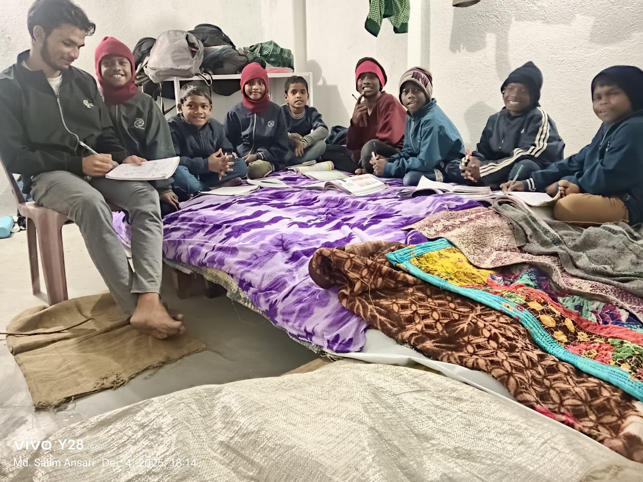 Children performing on stage